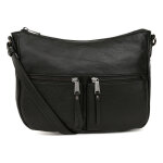 Sac port travers - cuir de vachette noir lily