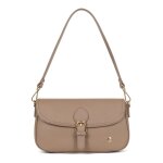 Sac porté épaule 1 anse luna biscuit beige en cuir bella Sac porté épaule 1 anse luna biscuit beige en cuir bella