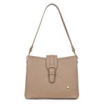 Sac porté épaule 1 anse luna biscuit beige en cuir hope Sac porté épaule 1 anse luna biscuit beige en cuir hope