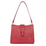 Sac porté épaule 1 anse luna rouge foncé en cuir cate Sac porté épaule 1 anse luna rouge foncé en cuir cate