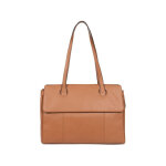 Sac port� �paule 2 anses 13'' & a4 cuir confortbus tan