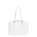 Sac port paule 2 anses 15'' & a4 cuir confort blanc leah