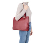 Sac porté épaule 2 anses a4 cuir republique carmin olia Sac porté épaule 2 anses a4 cuir republique carmin olia
