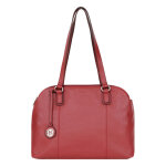 Sac porté épaule 2 anses - a4 - cuir de vachette - rouge foncé - confort Sac porté épaule 2 anses - a4 - cuir de vachette - rouge foncé - confort