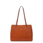 Sac porté épaule 2 anses a4 jeanne cognac en cuir ella Sac porté épaule 2 anses a4 jeanne cognac en cuir ella
