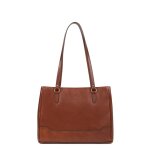 Sac port paule 2 anses a4 jeanne marron en cuir zo