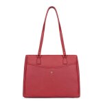 Sac port paule 2 anses a4 luna rouge fonc en cuir lina