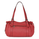 Sac port paule 2 anses - cuir de vachette - carmin - sauvage