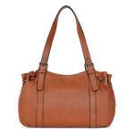 Sac port paule 2 anses - cuir de vachette marron vox
