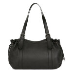 Sac port paule 2 anses - cuir de vachette noir leah
