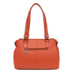Sac port paule 2 anses - cuir de vachette - orange - confort