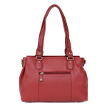 Sac port paule 2 anses - cuir de vachette - rouge fonc - confort