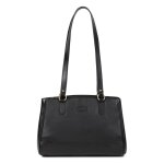 Sac port paule 2 anses jeanne noir en cuir eve