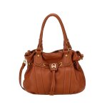Sac port� �paule cognac en cuir kessy