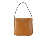Sac port paule cuir de buffle - finitions argent pour femme chtain - salerno - buni marron