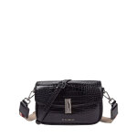 Sac port paule effet croco noir