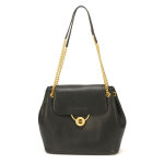Sac porté épaule noir en cuir elena Sac porté épaule noir en cuir elena