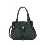 Sac port paule vert en cuir camille