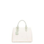 Sac port main 2 poignes cali blanc / vert clair yael