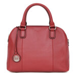 Sac port main 2 poignes cuir confort rouge fonc bree