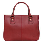 Sac porté main 2 poignées cuir republique carmin sue Sac porté main 2 poignées cuir republique carmin sue