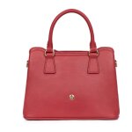 Sac porté main 2 poignées luna rouge foncé en cuir kara Sac porté main 2 poignées luna rouge foncé en cuir kara