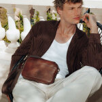 Sac reporter stuart marron en cuir anna