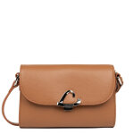 Sac trotteur a rabat avec fermoir s sierra philos camel en cuir
