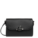 Sac trotteur a rabat avec fermoir s sierra philos noir en cuir