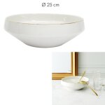 Saladier en porcelaine lisere dore d25cm m4