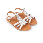 Sandale enfant badami blanc en cuir