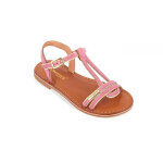Sandale enfant badazar rose en cuir