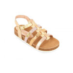 Sandale enfant izaz multicolore rose en cuir