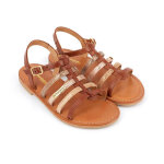 :sandale enfant mongue tan / or - les tropéziennes en cuir :sandale enfant mongue tan / or - les tropéziennes en cuir