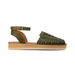 Sandales femmes en cuir loma olive vert Sandales femmes en cuir loma olive vert