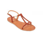 Sandale femme habuc terracotta en cuir Sandale femme habuc terracotta en cuir