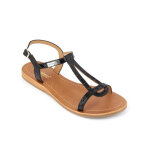 Sandale femme hacroc noir - les tropziennes en cuir