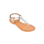 Sandale femme hallyn argenté en cuir Sandale femme hallyn argenté en cuir
