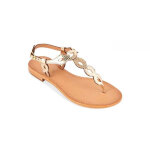 Sandales femme hallyn dor en cuir