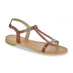 Sandale femme hamess marron en cuir