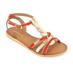 Sandale femme hamuc corail - les tropziennes en cuir