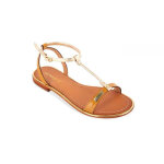 Sandale femme hanakin jaune en cuir