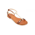 Sandale femme hanakin marron en cuir Sandale femme hanakin marron en cuir