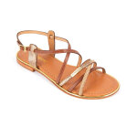 Sandales femme harry or / marron en cuir