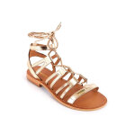 Sandale femme hercule or - les tropziennes en cuir