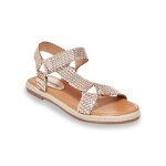 Sandales femme hipsto or en cuir