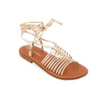 Sandale femme idylle dor en cuir