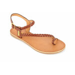 Sandale hidea tan - marron en cuir