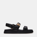 Sandales mona - q en cuir noir