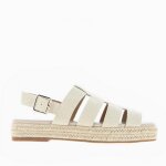 Sandales plateformes  brides femme - beige